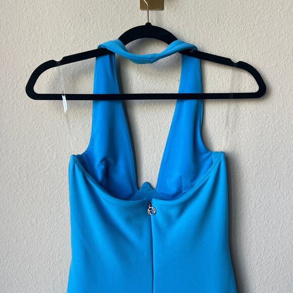 NWT Nookie Cinema Halter Gown in Turquoise Size Small - Picture 8 of 8